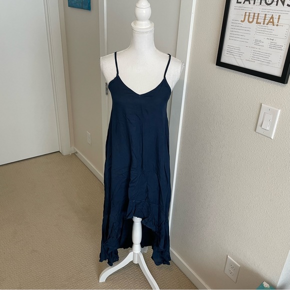 BOHO ME Collection Navy Blue High Low Dress, S - Picture 3 of 11